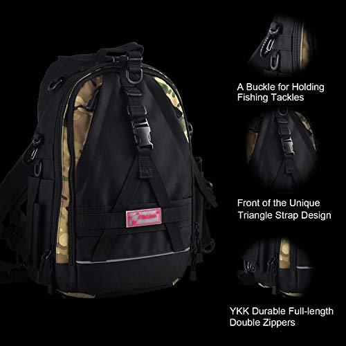 Fiblink Fishing Tackle Backpack Large Waterproof Tackle Bag Storage Outdoor Shoulder Backpack Cross Body Sling Bag