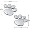 3D Sticker, Chrome Dog Footprints Pet Animal Paw Truck Car Emblem Decal Decoration