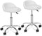 Adjustable Hydraulic Rolling Swivel Salon Stool Chair Tattoo Massage Facial Spa Stool Chair with Back Rest (PU Leather Cushion) (1PCS)