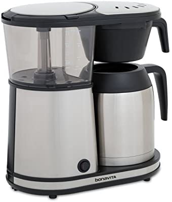 Bonavita Connoisseur 8-Cup One-Touch Coffee Maker Featuring Hanging Filter Basket and Thermal Carafe, BV1901TS