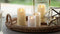 Luminara Flameless Vanilla Scented Moving Flame Candle With Timer (4"x9" Ivory)