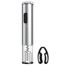 Kealive Cordless Electric Wine Bottle Opener, Wine Bottle Opener Corkscrew with Foil Cutter, Battery Powered, Metallic Finish, Silver