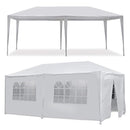 Smartxchoices 10' x 20' Outdoor White Waterproof Gazebo Canopy Tent with 6 Removable Sidewalls and Windows Heavy Duty Tent for Party Wedding Events Beach BBQ (10' x 20' with 6 Sidewalls)