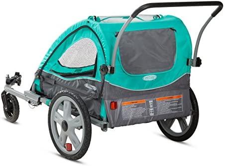 Instep Quick-N-EZ Double Tow Behind Bike Trailer, Converts to Stroller/Jogger