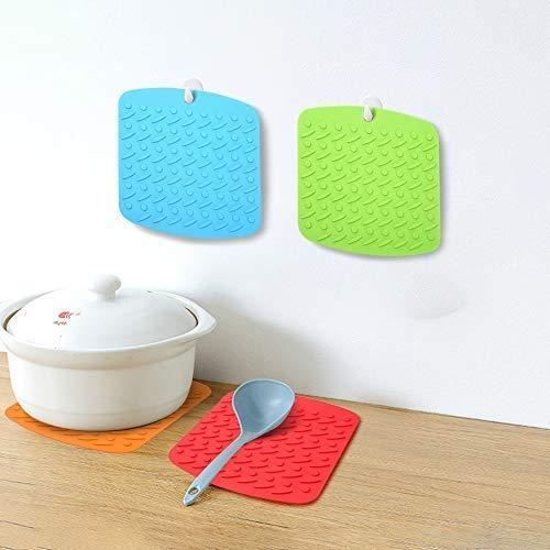 Premium Silicone Pot Holder,Trivets,Hot Mitts,Spoon Rest And Garlic Peeler Non Slip,Heat Resistant Hot Pads,Multipurpose Kitchen Tool. 7x7" Potholders(Set of 6) Non Slip,Dishwasher Safe,Durable.