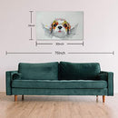 Bignut Art Oil Painting Hand Painted Funny Animal Smoking Dog Cool Wall Art on Canvas Framed Wall Decor for Living Room Bedroom Office (30x30 Inches, Smoking Dog)