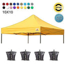 ABCCANOPY Pop Up Canopy Replacement Top Cover 100% Waterproof Choose 18+ Colors (Top White)