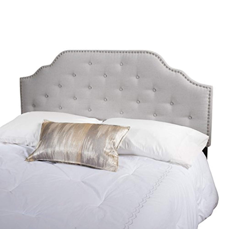 Austell Light Grey Fabric Queen/Full Headboard