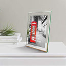 Amazing Roo 5x7 Mirror Picture Frame for Table Top Display 5 x 7 inch Glass Photo Frames, Set of 4