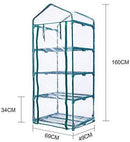 Worth 5 Tier Mini Greenhouse with Clear Polyethylene Cover, 27" Long x 19" Wide x 75" High Garden Green House