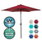 Abba Patio Outdoor 9-Feet Table Umbrella with Push Button Tilt and Crank Lift, Turquoise Striped