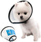 Supet Dog Cone Adjustable Pet Cone Pet Recovery Collar Comfy Pet Cone Collar Protective Collar for After Surgery Anti-Bite Lick Wound Healing Safety Practical Plastic E-Collar for Dogs and Cats