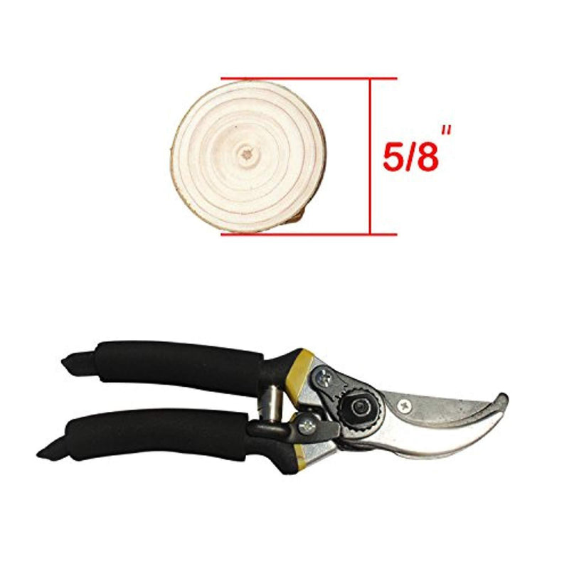 GoSupple Bypass Hand Pruners - Pruning Shears Garden Scissors, SK-5 Carbon Steel, Safety Lock with Ergonomic Grip