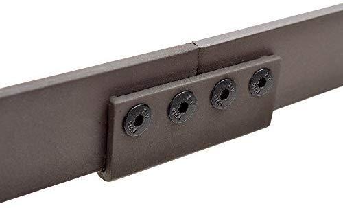 TMS 5 FT Country Antique Dark Coffee Steel Sliding Barn Wood Door Hardware Track Set