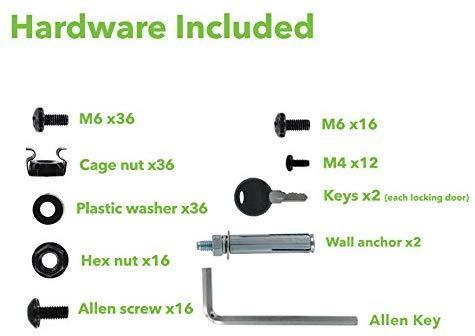 NavePoint 6U Wall Mount Network Server 600mm Depth Cabinet Rack Enclosure Glass Door Lock