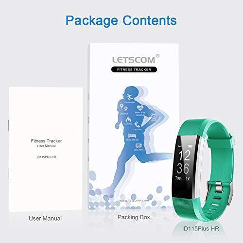 LETSCOM Fitness Tracker HR, Activity Tracker Watch with Heart Rate Monitor, Waterproof Smart Fitness Band with Step Counter, Calorie Counter, Pedometer Watch for Kids Women and Men