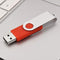 RAOYI 100PCS 4G USB Flash Drive USB 2.0 4GB Flash Drive Memory Stick Fold Storage Thumb Stick Pen New Swivel Design Red