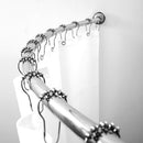 BINO Expandable Curved Shower Curtain Rod, Polished Chrome - 48" to 72"