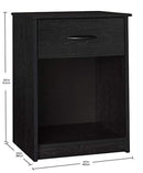 Ameriwood Home Core Nightstand, Black Oak