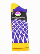 MadSportsStuff Elite Basketball Socks with Net Crew Length - Made in The USA