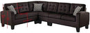 Homelegance Sinclair 84" x 107" Fabric Sectional Sofa, Gray