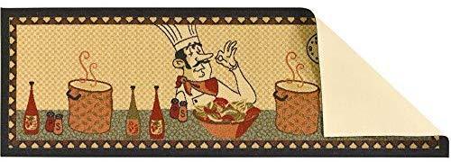 Ottomanson siesta collection runner rug, 20"X59", Beige Kitchen Chef