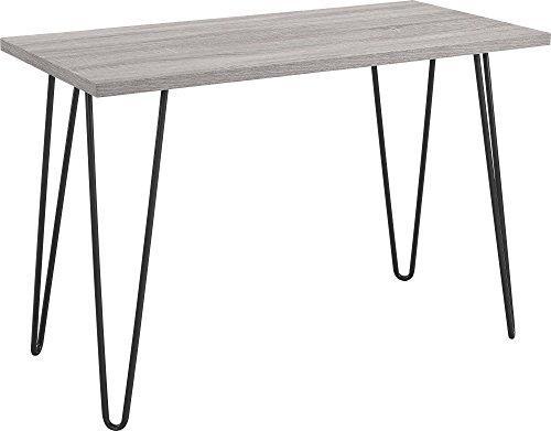 Ameriwood Home Owen Retro Desk with Metal Legs Weathered Oak