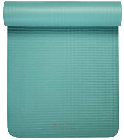 Gaiam Essentials Thick Yoga Mat Fitness & Exercise Mat with Easy-Cinch Yoga Mat Carrier Strap (72"L x 24"W x 2/5 Inch Thick)