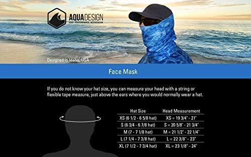 Aqua Design Fishing Hunting Masks Neck Gaiters for Men and Youth: UPF 50+ Sun Mask Protection: Camo Half Face Cover Balaclava Bandana