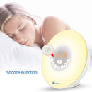 Sunrise Alarm Clock, Vansky 2018 Edition Wake Up Light Digital Clcok Multi-Colorful Night Light Bedside Lamp with Snooze Function, 6 Nature Sounds, FM Radio, Brightness Adjustable, Touch Control