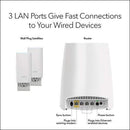 NETGEAR Orbi Tri-Band Whole Home Mesh WiFi System, with Wall Plugs for Placement Anywhere (RBK33) – Router Replacement Covers up to 5,000 sq. ft. 3-Pack Includes 1 Router & 2 Wall Plug Satellites