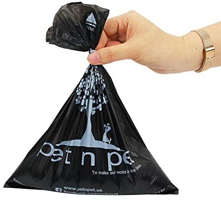 Gorilla Supply Earth-Friendly 1080 Counts 60 Rolls Large Unscented Dog Waste Bags Doggie Bags Green Color (Black-1080 Counts Refills, Black Refills)