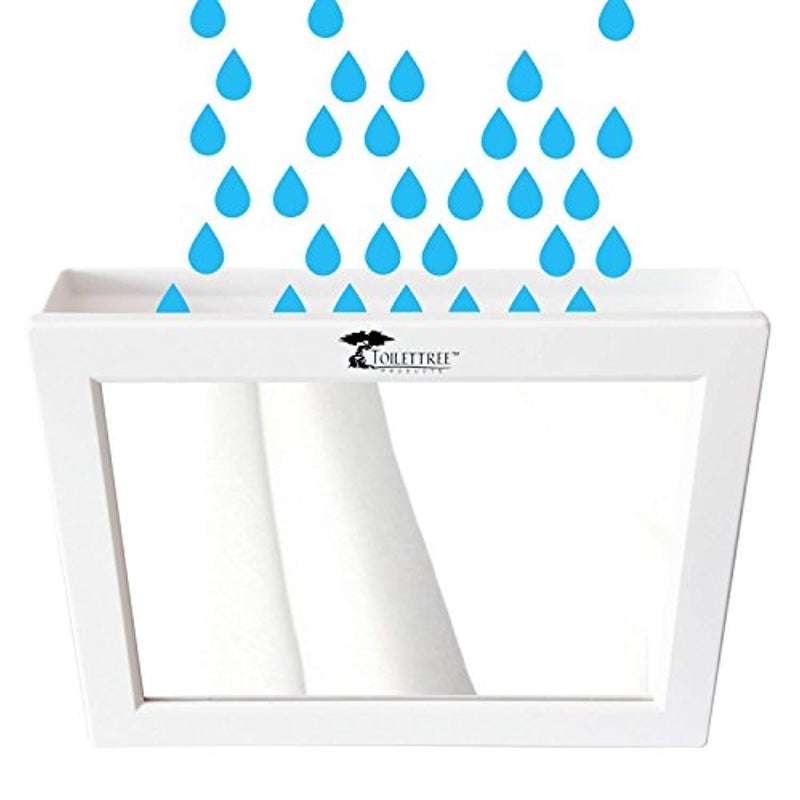 ToiletTree Products Fogless Shower Bathroom Mirror with Squeegee, White