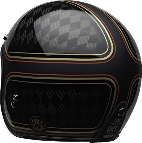 Bell Custom 500 Carbon Open-Face Motorcycle Helmet (Ace Cafe Tonup Black/White, X-Large)