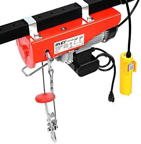 Goplus 1320LBS Lift Electric Hoist Crane Remote Control Power System, Carbon Steel Wire Overhead Crane Garage Ceiling Pulley Winch w/Emergency Stop Switch, UL Approval