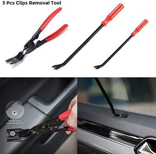 19Pcs Trim Removal Tool,Car Panel Door Audio Trim Removal Tool Kit, Auto Clip Pliers Fastener Remover Pry Tool Set with Storage Bag