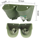 Worth Watering Indoor Outdoor Vertical Wall Hangers with Pots Included Wall Plant Hangers Each Wall Mounted Hanging Pot has 3 Pockets 36 Total Pockets