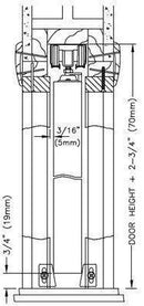 100PD Commercial Grade Pocket/Sliding Door Hardware (60")