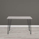 Ameriwood Home Owen Retro Desk with Metal Legs Weathered Oak