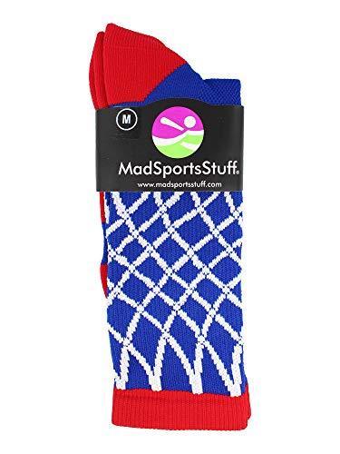 MadSportsStuff Elite Basketball Socks with Net Crew Length - Made in The USA