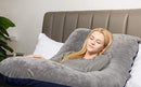 QUEEN ROSE Unique Full Body Pregnancy Pillow with Total Body Support,Removable Cover,Blue and Gray by Unknown