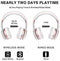 Picun P26 Bluetooth Headphones Over Ear 40H Playtime Hi-Fi Stereo Wireless Headphones Girl Deep Bass Foldable Wired/Wireless/TF for Phone/TV Bluetooth 5.0 Wireless Earphones with Mic Women (Rose Gold)