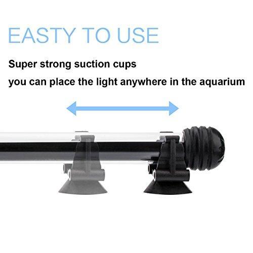 COVOART LED Aquarium Light, Fish Tank Light RGB Color Underwater Light Submersible Crystal Glass Lights