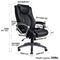 VANBOW Leather Memory Foam Office Chair - Adjustable Lumbar Support Knob and Tilt Angle High Back Executive Computer Desk Chair, Thick Padding for Comfort Ergonomic Design for Lumbar Support, Black