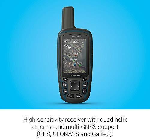 Garmin GPSMAP 64sx, Handheld GPS with Altimeter and Compass, Preloaded with TopoActive Maps