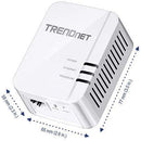 TRENDnet Powerline 1300 AV2 Adapter, IEEE 1905.1 & IEEE 1901, Gigabit Port, Range Up to 300m (984 ft.), TPL-422E