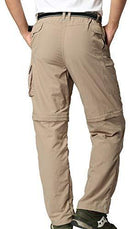 Mens Hiking Pants Adventure Quick Dry Convertible Lightweight Zip Off Fishing Travel Mountain Trousers