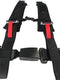 4 Point Harness with 2 Inch Padding (Ez Buckle Technology) (Black)