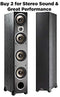 Polk Audio Monitor 70 Series II Tower Speaker (Black, Single) for Multichannel Home Theater | 1" Tweeter, (4) 6.5" Woofers | Bi-wire & Bi-amp