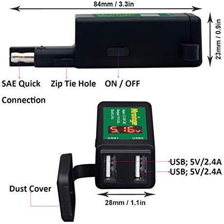 Mroinge MBC010 Automotive Trickle Maintainer 12V 1A Smart Automatic Charger for Car Motorcycle Boat Lawn Mower SLA ATV Wet Agm Gel Cell Lead Acid Batteries